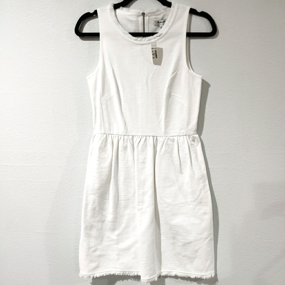 Madewell White Fringed Afternoon DressFit & Flare